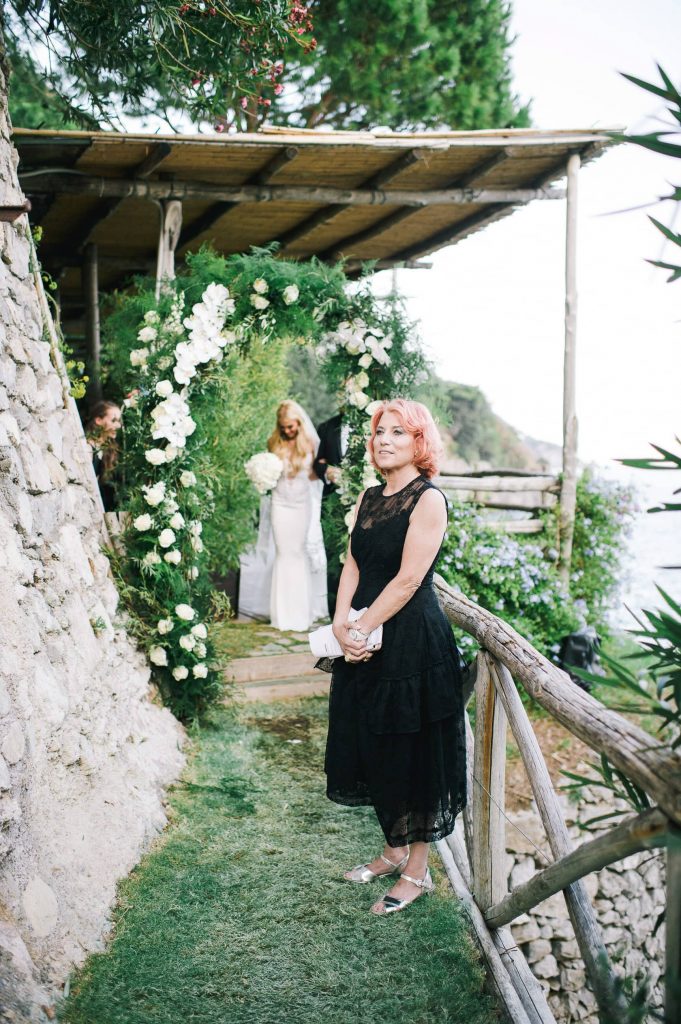 Marcy at this Positano wedding weekend in Villa Tre Ville | Photo by Gianni di Natale