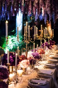 Table decor for reception at this Positano wedding weekend in Villa Tre Ville | Photo by Gianni di Natale