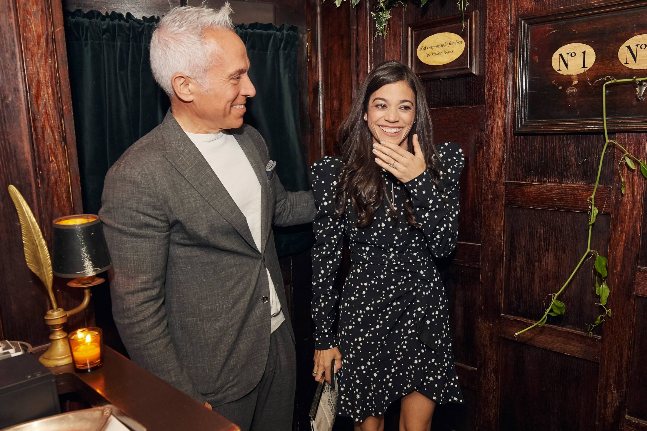 Surprised birthday girl at this 40th surprise birthday party at Beatrice Inn in West Village | Photo by Darren Ornitz