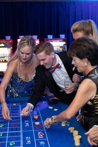 Roulette at Casino Royale-themed party at this Aman Sveti Stefan Montenegro destination wedding weekend | Photo by Allan Zepeda