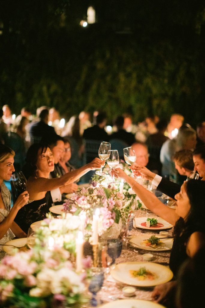 Guests during reception at this Aman Sveti Stefan Montenegro destination wedding weekend | Photo by Allan Zepeda