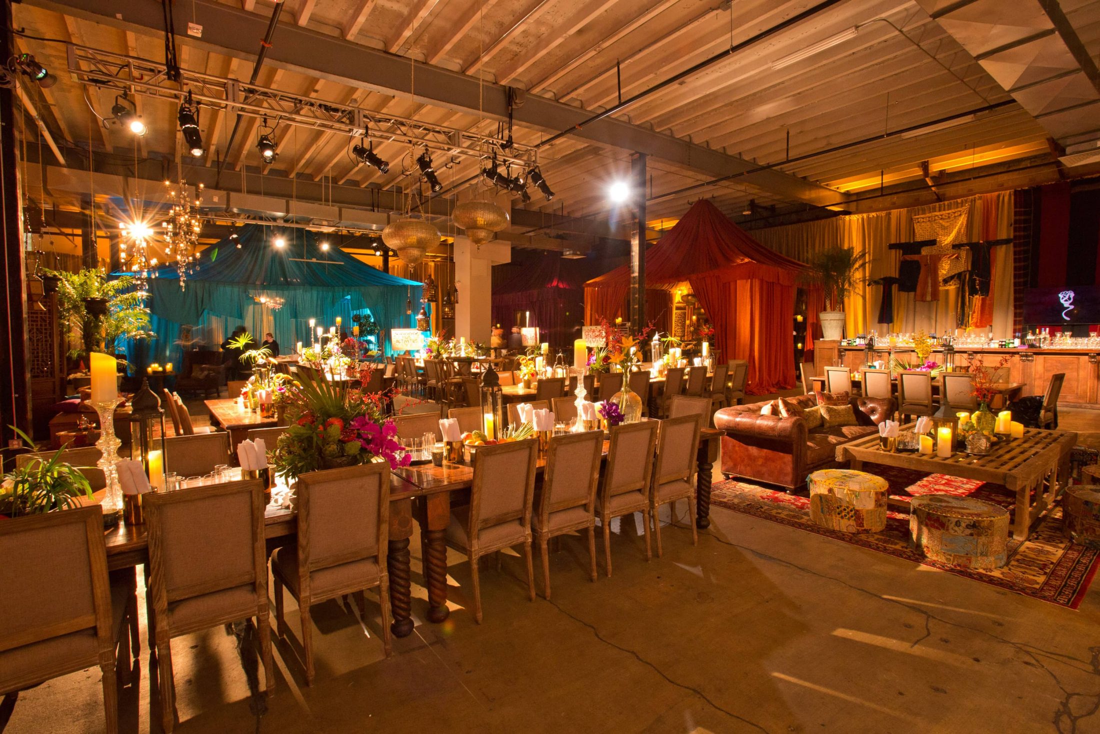 Table decor at this food festival and souk-inspired bat mitzvah in DC | Photo by Luis Zepeda