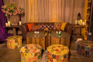 Middle Eastern inspired hangout area at this food festival and souk-inspired bat mitzvah in DC | Photo by Luis Zepeda