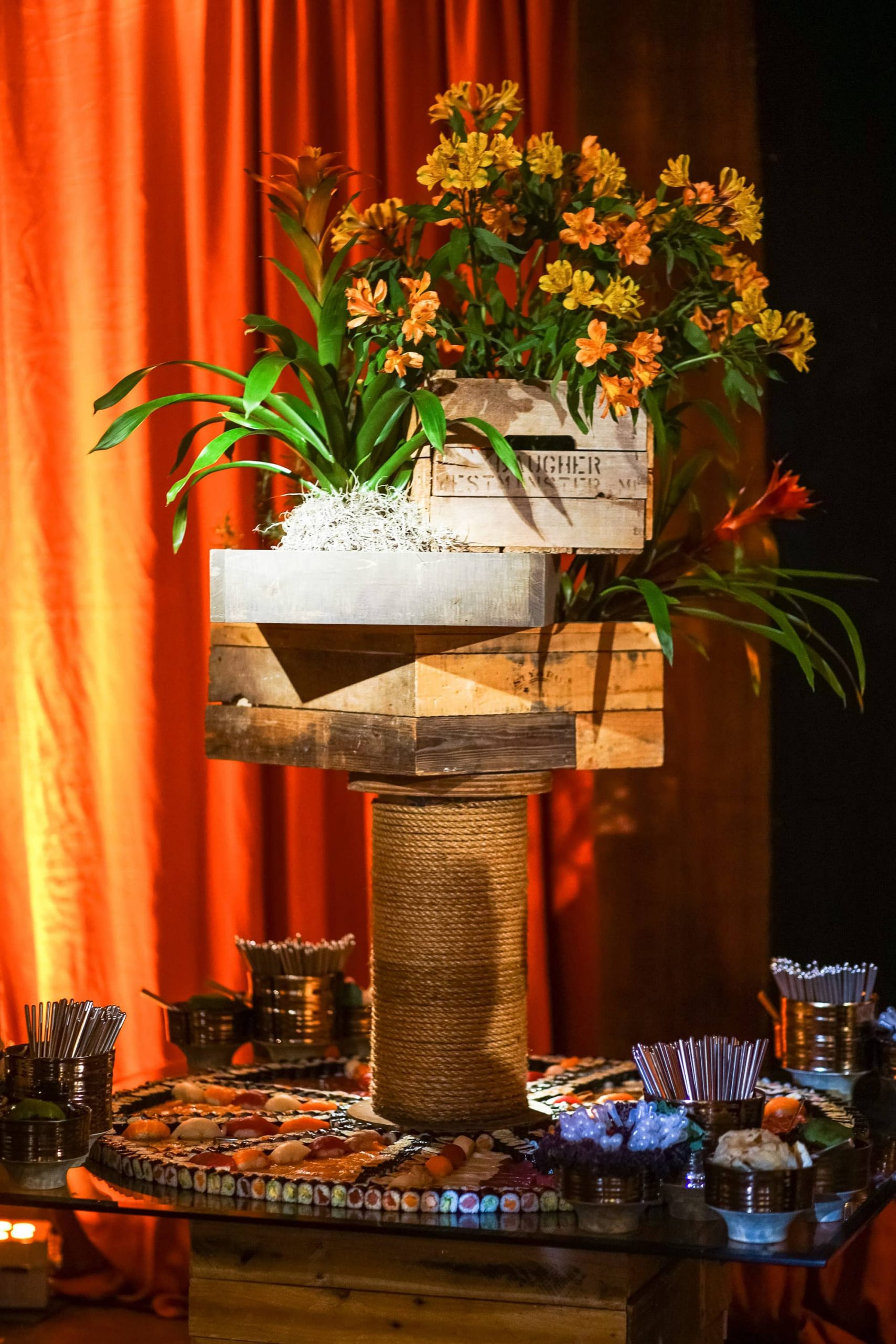 Sushi station at this food festival and souk-inspired bat mitzvah in DC | Photo by Luis Zepeda