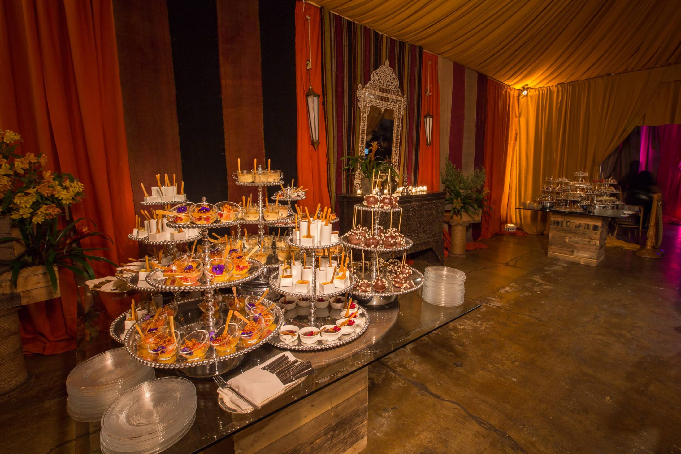 Dessert table at this food festival and souk-inspired bat mitzvah in DC | Photo by Luis Zepeda