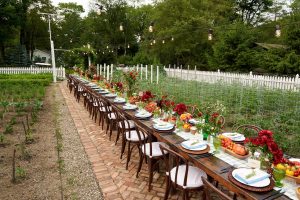 Farm-to-table pre-wedding weekend dinner at this camp-themed wedding weekend at Cedar Lakes Estate in Upstate NY, USA | Photo by Christian Oth Studios