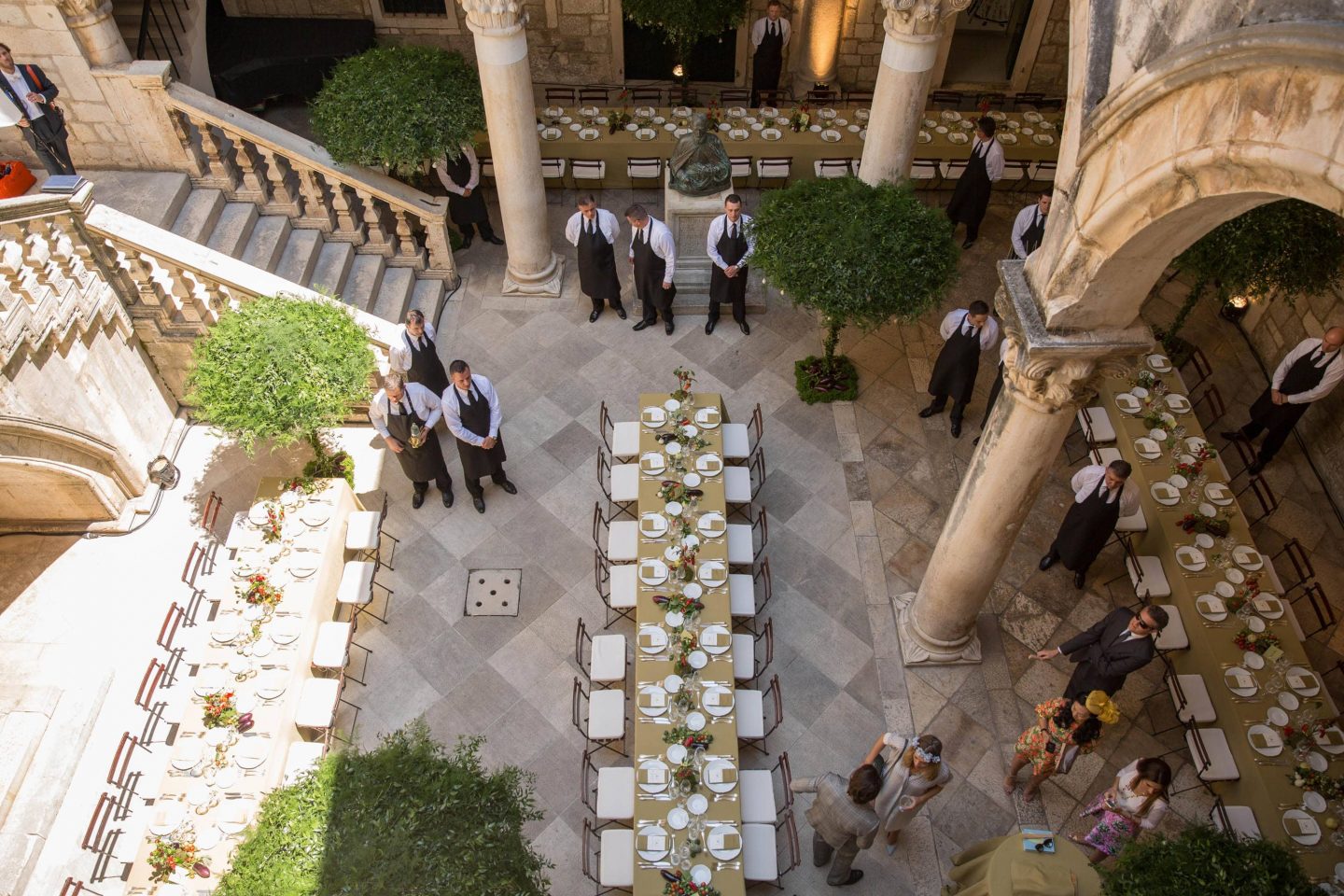 Reception lunch at this Dubrovnik Wedding in Croatia | Photo by Robert Fairer