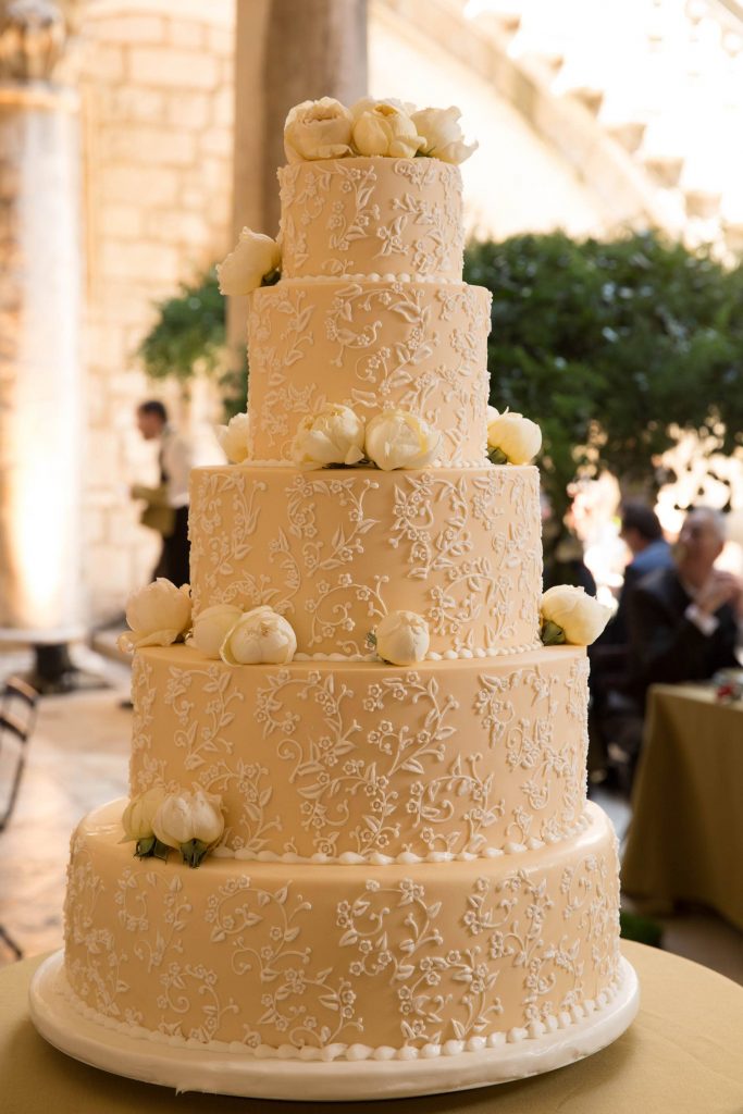 Wedding cake at this Dubrovnik Wedding in Croatia | Photo by Robert Fairer