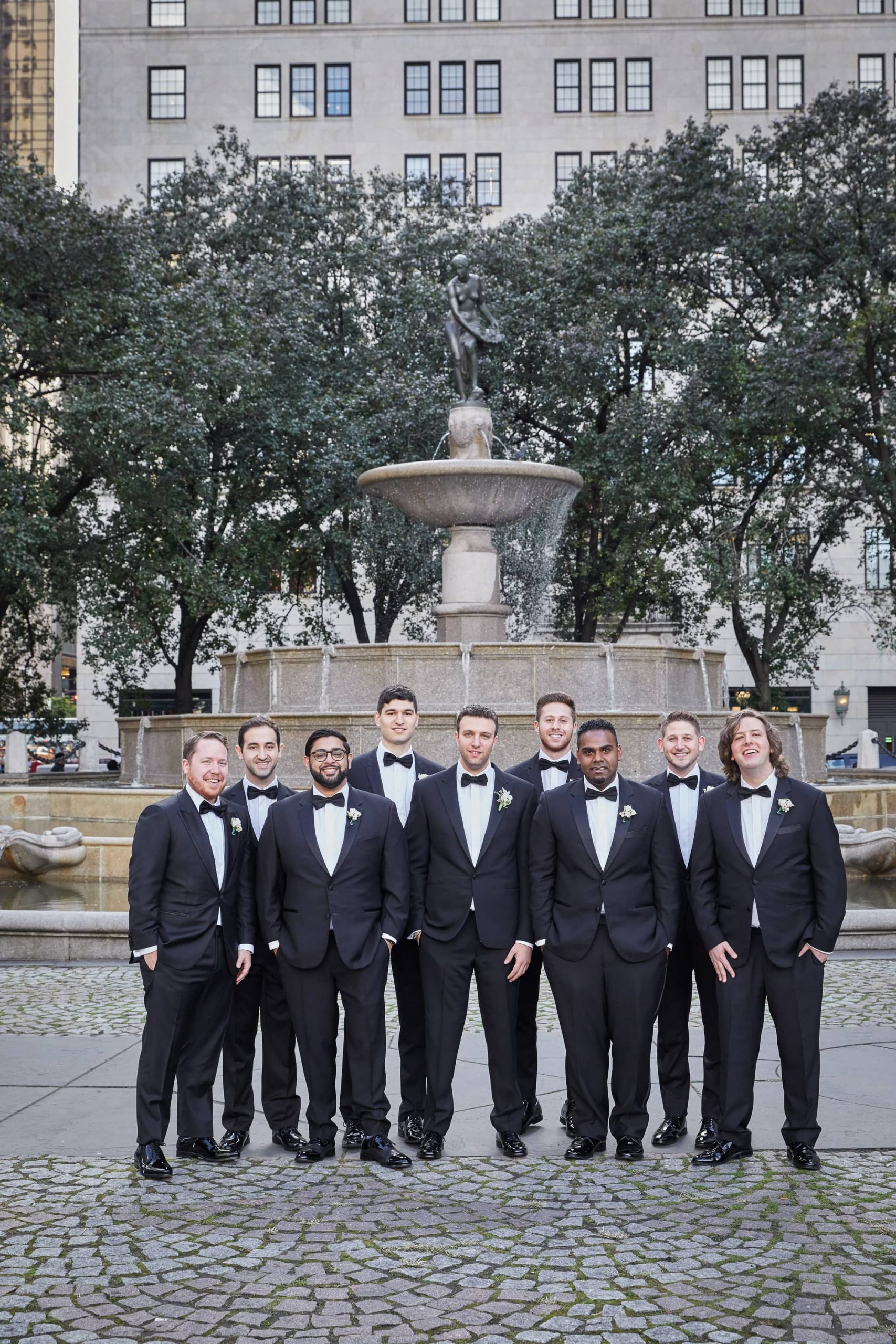 Groom and groomsmen at this classic autumn wedding at The Plaza in NYC | Photo by Christian Oth Studio