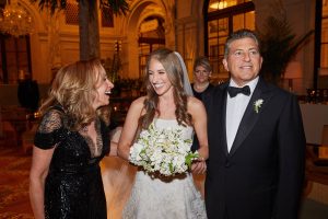 Bride and parents at this classic autumn wedding at The Plaza in NYC | Photo by Christian Oth Studio
