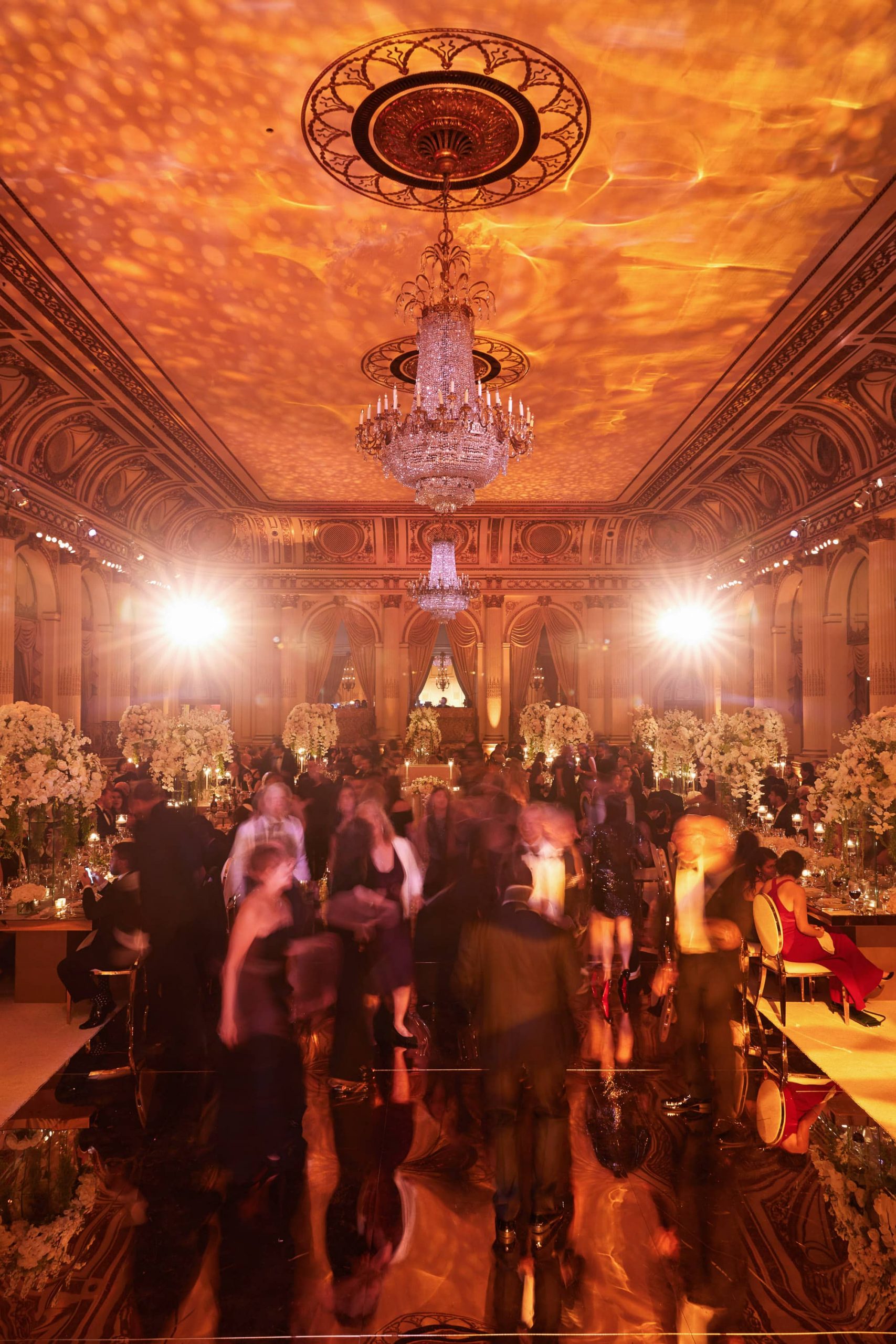 Guests during reception at this classic autumn wedding at The Plaza in NYC | Photo by Christian Oth Studio