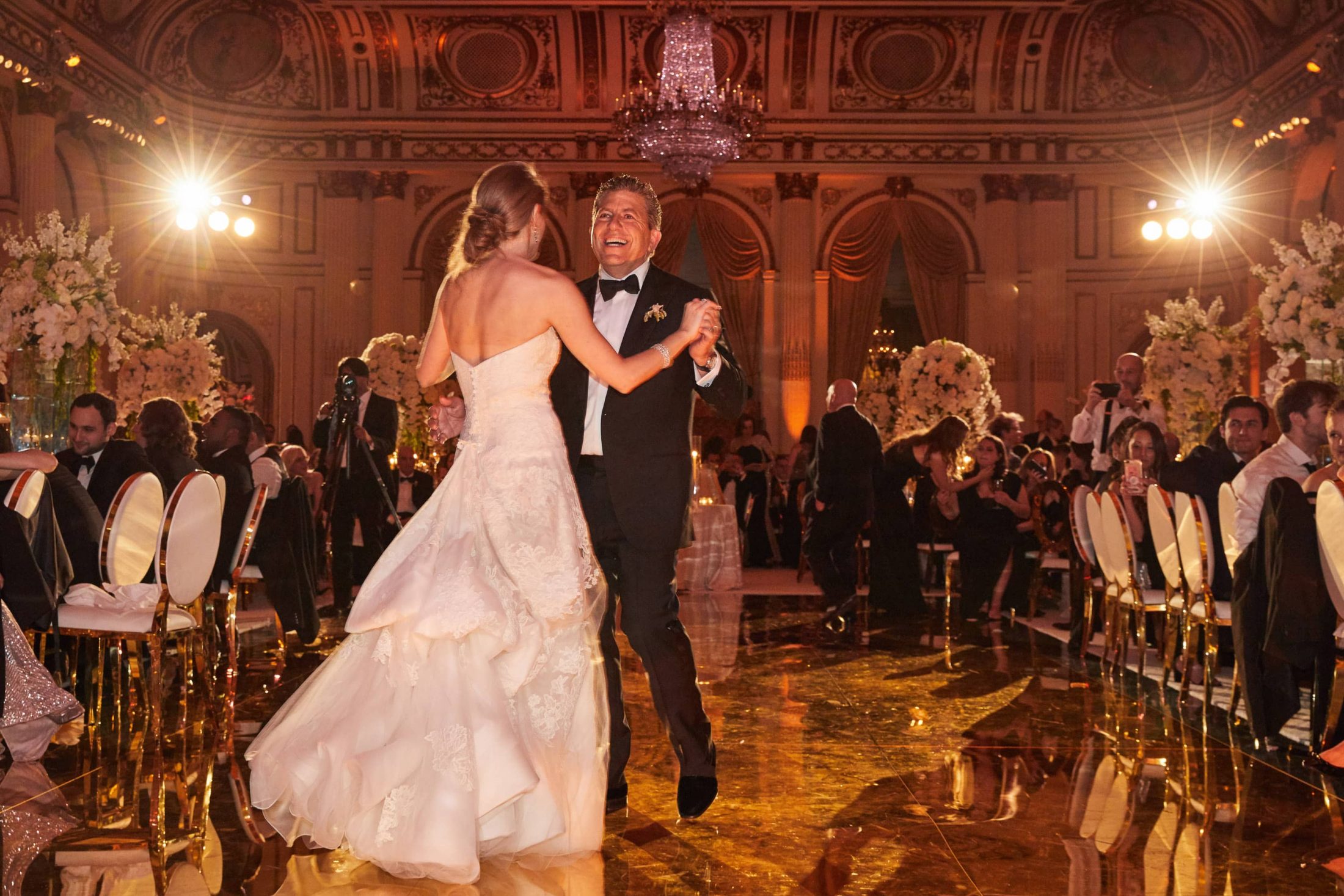 Father daughter dance at this classic autumn wedding at The Plaza in NYC | Photo by Christian Oth Studio