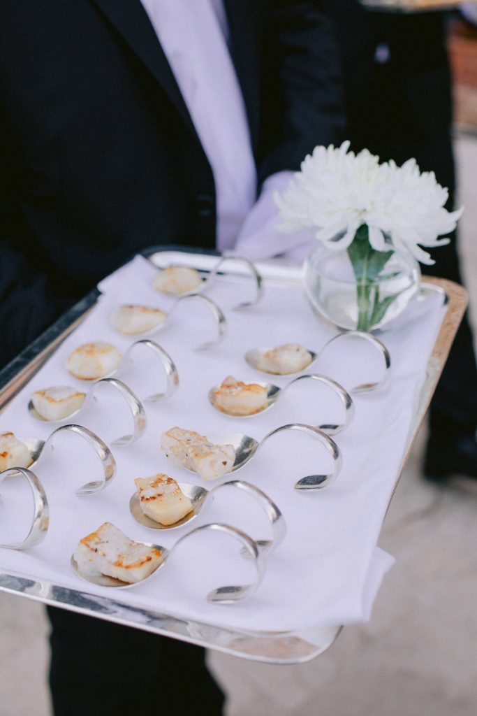 Hors d'oeuvres at this Istanbul wedding weekend at Four Seasons Bosphorus | Photo by Allan Zepeda