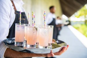Cocktails at this Hamptons wedding weekend held at The Parrish Museum | Photo by Roey Yohai Studio