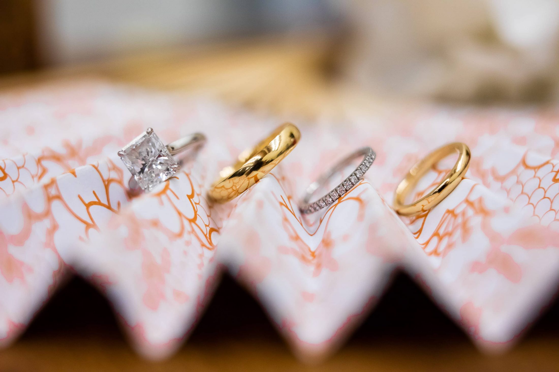 Bride and groom rings at this Hamptons wedding weekend held at The Parrish Museum | Photo by Roey Yohai Studio