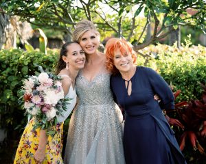 Bride with Marcy Blum and Gabrielle at Maui wedding at Four Seasons Resort Maui in Wailea, Hawaii | Photo by James x Schulze