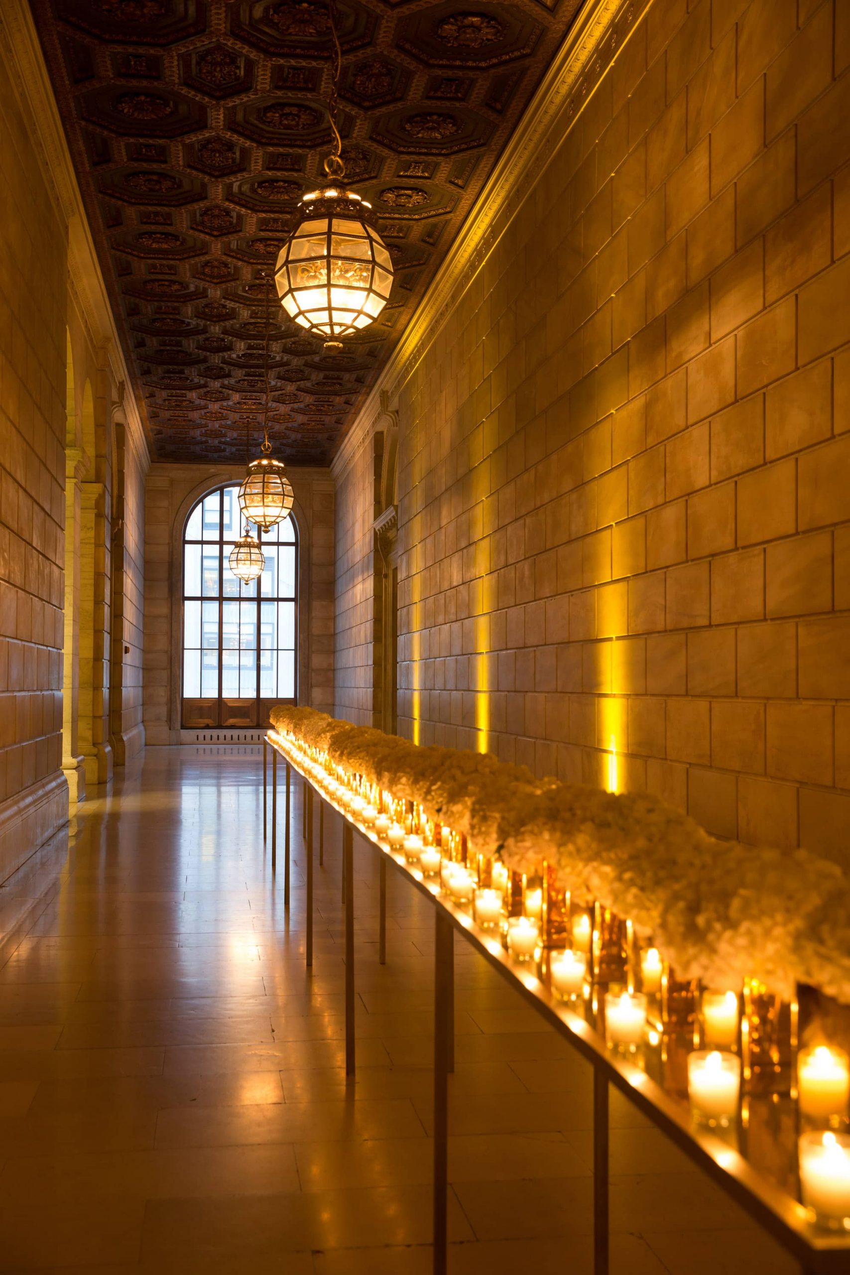 Hallway details at this New York Public Library wedding | Photo by Genevieve de Manio