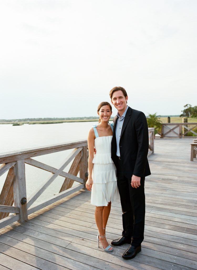 Newlyweds during Sunday send off brunch at this Sea Island wedding weekend in Georgia, USA | Photo by Liz Banfield